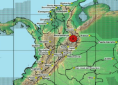 Imagen del Servicio Geológico Colombiano sobre el sismo.