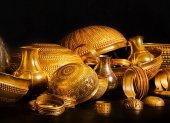 El Tesoro de Villena, uno de los conjuntos más valiosos de la Edad de Bronce en Europa y que alberga el museo de esta localidad alicantina (este de España).