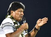 El expresidente de Bolivia Evo Morales habla en un evento el 26 de agosto de 2026, en Ivirgarzama (Bolivia).