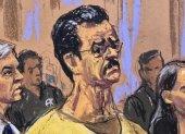 Un dibujo realizado por la artista Jane Rosenberg que muestra al presidente depuesto de Venezuela, Nicolás Maduro.