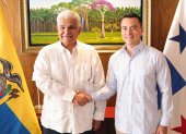 El presidente Daniel Noboa recibió a su homólogo de Panamá, José Raúl Mulino.