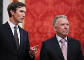 Los enviados de EE.UU, Jared Kushner (izquierda) y Steve Witkoff, este sábado 5 de septiembre en Moscú.
