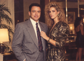 Daniel Noboa y Lavinia Valbonesi: Así se verían el presidente Daniel Noboa y la primera dama Lavinia Valbonesi bajo la estética de los años 80, según una recreación realizada con inteligencia artificial.