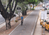 En vía a la costa existe un tramo de ciclovía al que le falta conexión con otros sectores. Es uno de los detalles a tener en cuenta para un proyecto de corredor turístico.