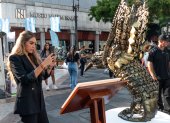 Neumáticos y otros residuos se transforman en obras de arte en Guayaquil.