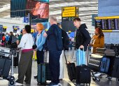 Terminal 5 de Heathrow en Londres, este miércoles. Al menos 250 vuelos han sido cancelados este miércoles en el Reino Unido.