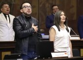 La jefa de bancada, Patricia Núñez, presentó la queja contra los asambleístas del correísmo.