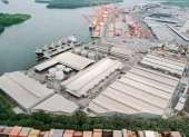 Vista aérea del Terminal Granelero y Multipropósito (TGM), concesionado a Andipuerto.