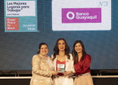 Banco Guayaquil se ubicó en el tercer lugar del ranking de Great Place to Work para mujeres en Ecuador.