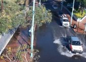 Acumulación de agua en Urdesa.