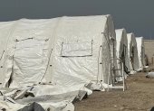 Tiendas para refugiados en Ceuta.