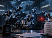 Un enjambre de agentes de inteligencia artificial puede coordinar tareas y tomar decisiones de forma autónoma para alcanzar un objetivo común. Imagen generada con IA