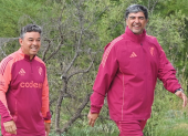 Marcelo Gallardo (izq.) y Matías Biscay (der.) durante su etapa juntos en River Plate.