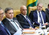 Integrantes del Supremo Tribunal Federal (STF) de Brasil durante una sesión este martes en Brasilia (Brasil).