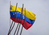 Fotografía de la bandera de Venezuela.