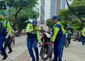 En diferentes sectores del centro se retiraron motos.