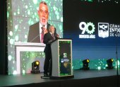 Juan Carlos Navarro, presidente de la Cámara Industria de Guayaquil, en el discurso por los 90 años del gremio.