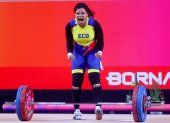 Angie Palacios celebró eufórica la medalla de plata en Santa Fe que marca su regreso, al igual que su hermana, a las competencias del ciclo olímpico.