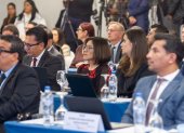 Varios jueces anticorrupción, entre estos Silvana Velasco, en un curso sobre lavado de activos, en 2025.Cortesía