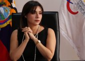 Mercedes Caicedo, presidenta del Consejo de la Judicatura, defiende la supresión de las unidades anticorrupción en Ecuador.