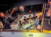 Migrantes fueron interceptados por las autoridades marítimas durante una operación cerca de las costas de Florida.