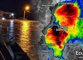 Las intensas lluvias provocaron el aumento del caudal del río Onzole