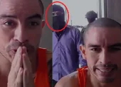 Un sujeto con el rostro cubierto con un pasamontañas vigiló de cerca la intervención de Daniel Salcedo durante su audiencia virtual.