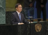 El vicepresidente de China, Han Zheng, habla durante el Debate General de la 81ª sesión de la Asamblea General de las Naciones Unidas (AGNU).