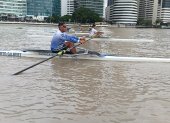 Carlos deGonzabay  Posorja, Paulo Salavarría, Luis Morejón y Walter Mora en acción.
