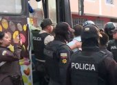 Agentes de la Policía Nacional participaron en la intervención del centro de rehabilitación ubicado en el sur de Guayaquil.