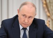 El presidente ruso, Vladímir Putin, durante una reunión este lunes 28 de septiembre en el Kremlin de Moscú, Rusia.