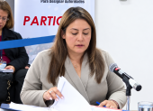 Gabriela Sierra fue la abogada que representó a Hamilton Taramuel en la audiencia de impugnación.