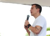 El presidente Daniel Noboa fue el encargado de anunciar el programa Jóvenes en Acción.