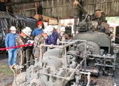 Sebastián Maag, gerente general de Petroecuador, recorrió la estación afectada para supervisar los trabajos.