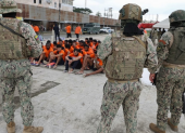 Imagen de privados de la libertad de la Cárcel de Esmeraldas, compartida por el SNAI.