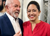 Paola Pabón compartió una fotografía junto al presidente de Brasil, Luiz Inácio Lula de Silva.