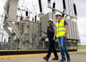 Recorrido por la subestación eléctrica Las Esclusas en Guayaquil.