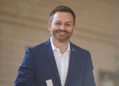 Fotografía difundida en la cuenta oficial en X @PaulPlamondon del líder del Partido Quebequés (PQ), Paul St-Pierre Plamondon.
