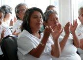 Trabajadoras del hogar asisten a la presentación del informe 'Sosteniendo el cambio: Por un trabajo justo para las trabajadoras del hogar en México', en Ciudad de México (México).