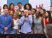Luiz Inácio Lula da Silva, habla durante una reunión conjunta con la bancada del Partido de los Trabajadores (PT) este miércoles, en Brasilia (Brasil).
