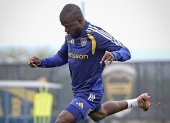 Enner Valencia en entrenamiento de Boca Juniors.