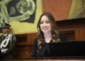 Mishel Mancheno es la actual presidenta de la Asamblea Nacional en reemplazo de Niels Olsen.