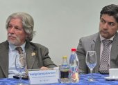 Rodrigo Gómez de la Torre y Andrés Robalino, del Comité Empresarial Ecuatoriano