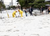 El pasado 8 de octubre de 2026 se registró una fuerte granizada en el norte de Quito