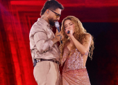La aparición del cantante urbano Maluma en el concierto de Shakira en Madrid fue uno de los momentos destacados de la noche.