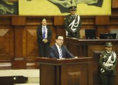 David Rosero, vocal del CPCCS, habló por más de dos horas ante el Pleno de la Asamblea Nacional.