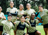 Jugadoras de Guerreras Albas en un entrenamiento.