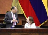 Mishel Mancheno es la presidenta de la Asamblea Nacional de Ecuador.