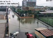 Las inundaciones se evidenciaron en varios barrios de Babahoyo la mañana de este lunes 19 de octubre.