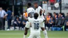 Jordy Caicedo cobró el penal de Ecuador y su festejo ante Guatemala.